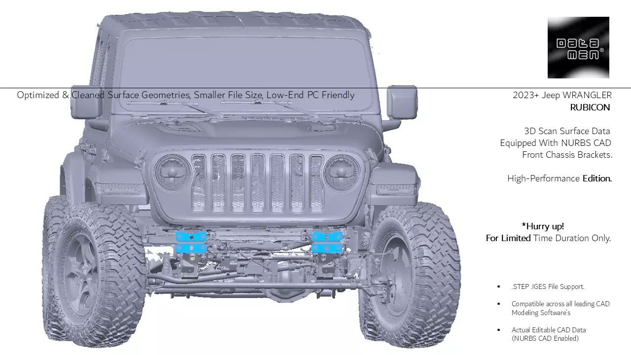2025 JEEP WRANGLER JL 392 3D Scan Chassis CAD Mounts Data 3D model