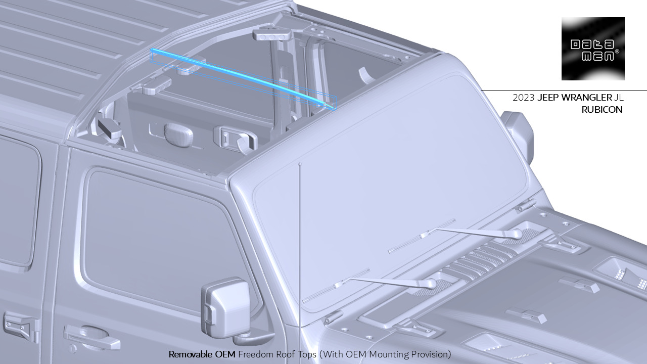 2023 JEEP WRANGLER JL RUBICON 3D Scan Chassis CAD Mounts Data  3D model_16