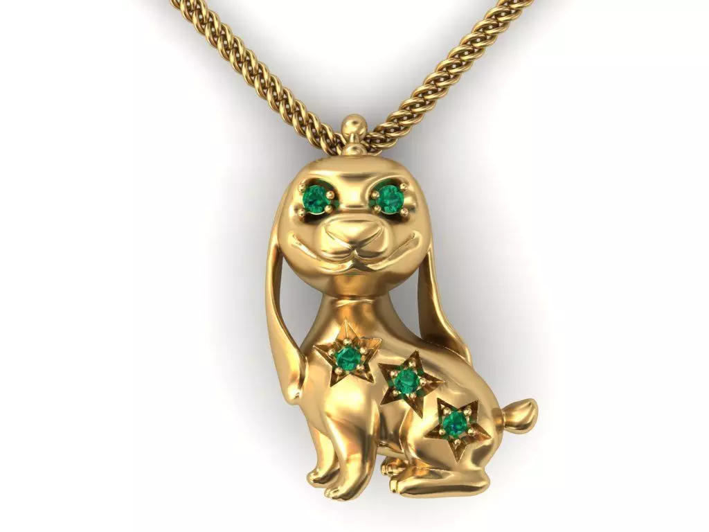 Dog Pendant- 3D print model 3D print model_0