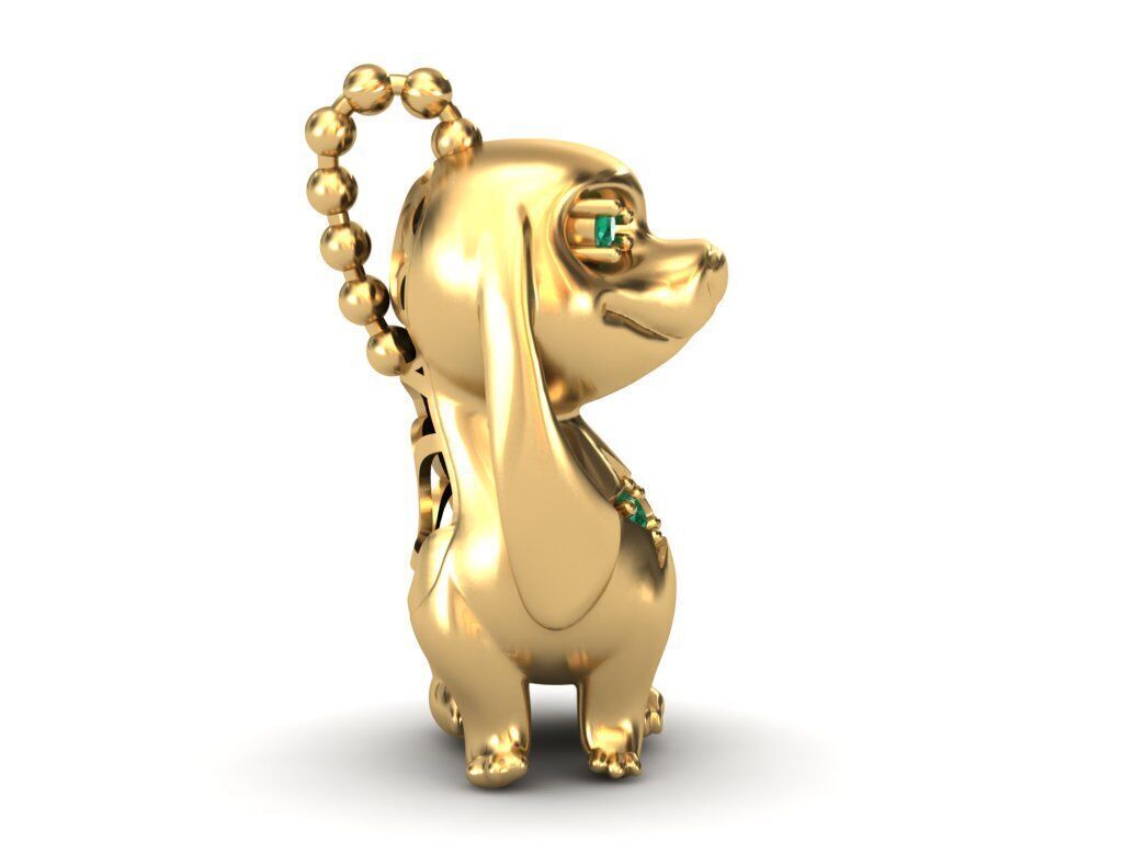 Dog Pendant- 3D print model 3D print model_4