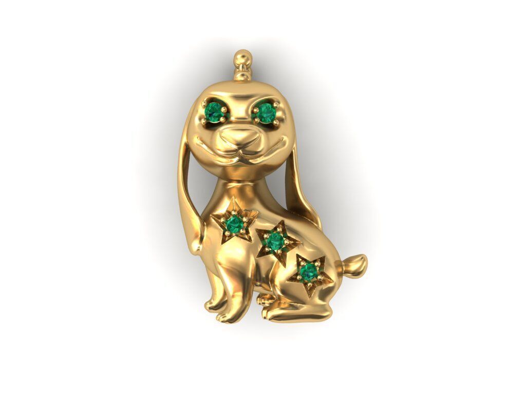 Dog Pendant- 3D print model 3D print model_2