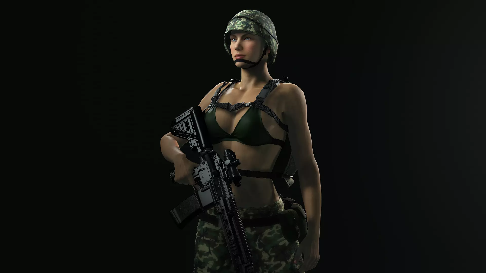 Female Marine Corp 3D model