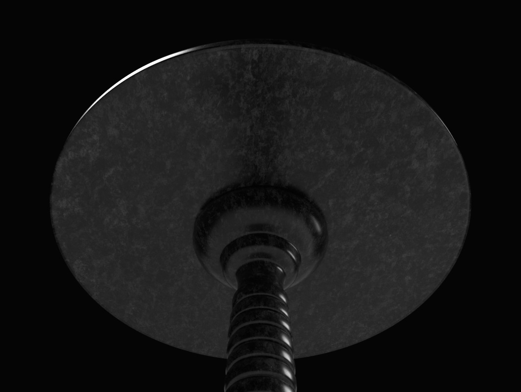 Black Granite Small Table 3D model_2