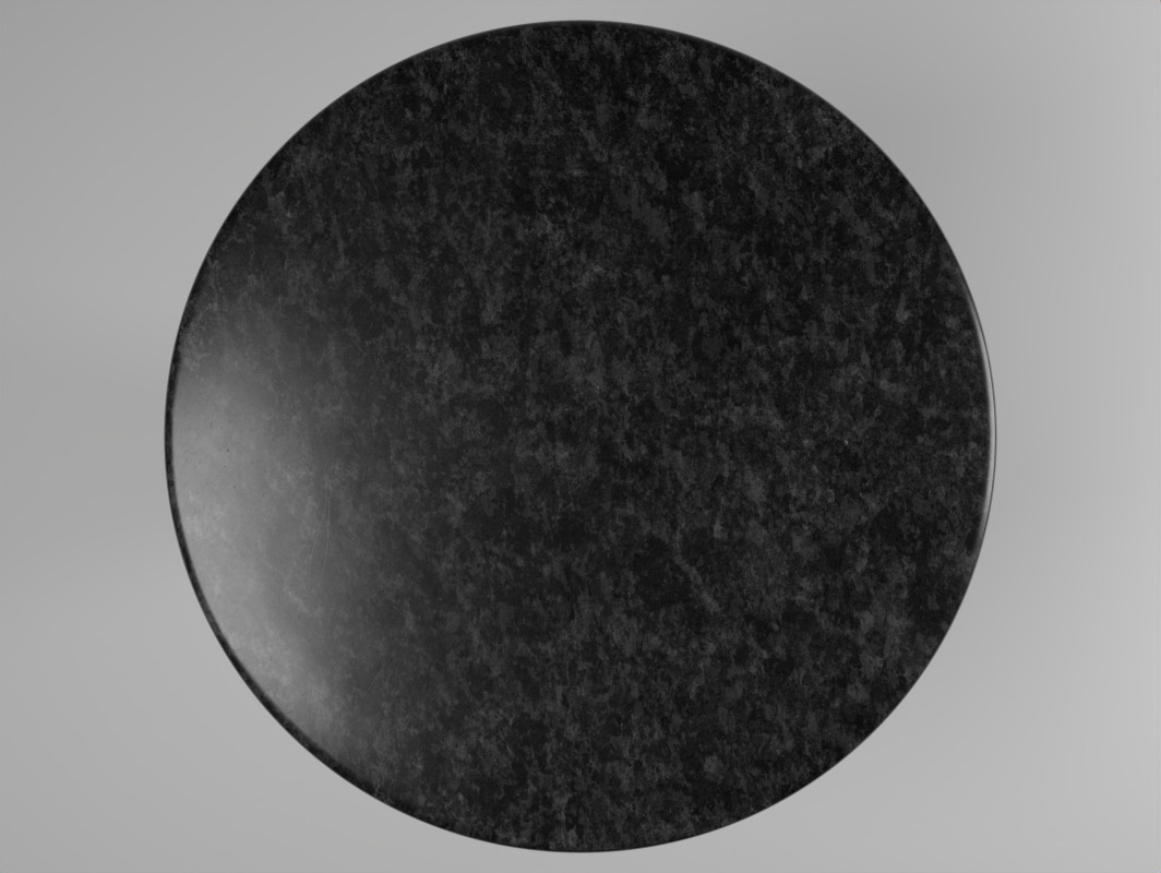 Black Granite Small Table 3D model_3