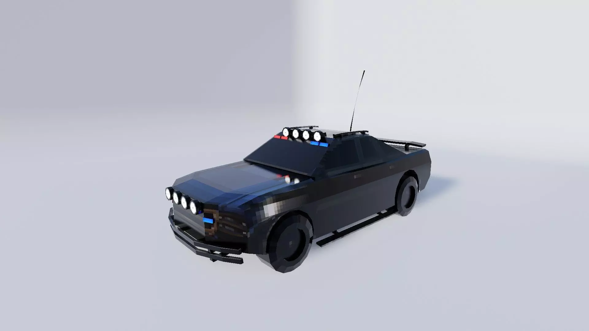 Low Poly Police Car Low-poly 3D model
