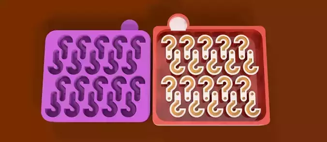 Interrogation Sign Wax Melt Mold  20 Cavity