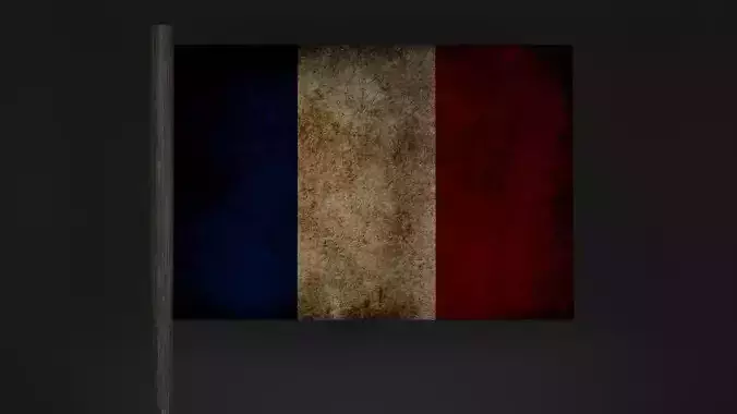 flag french 3D model