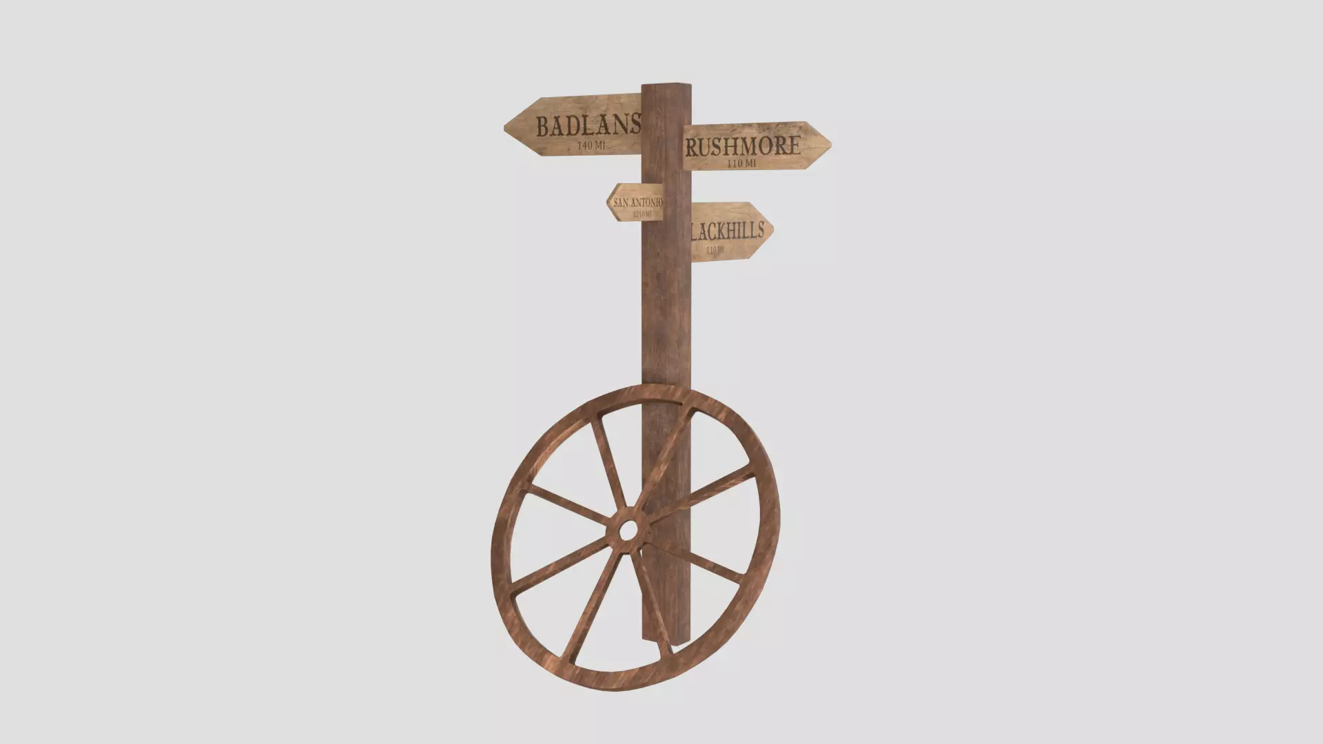 Road Sign Low-poly 3D model_0