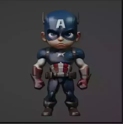 Capitan America estilo chibi