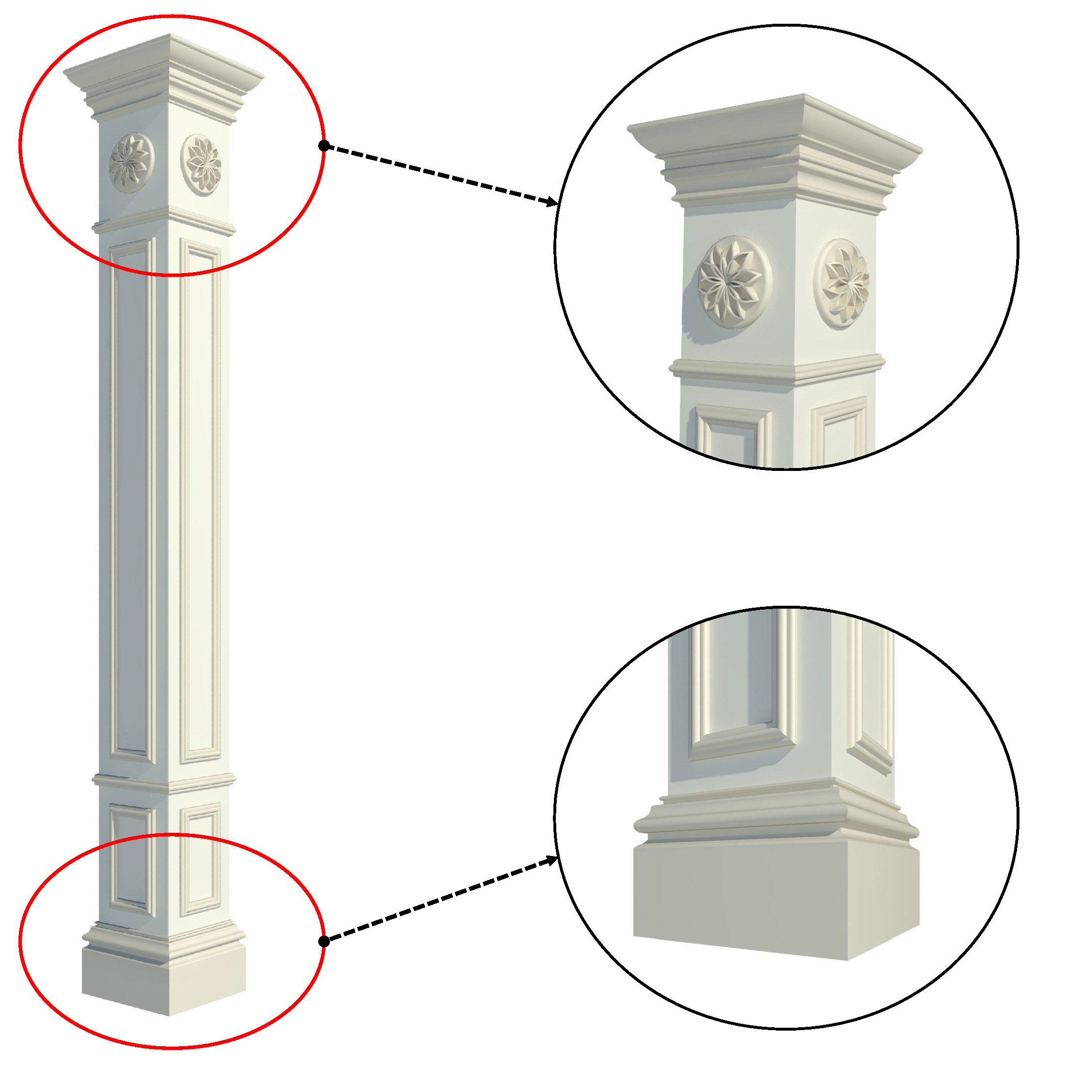 Parametric Classic Columns Family Pack 22 Models for Revit 3D model_3
