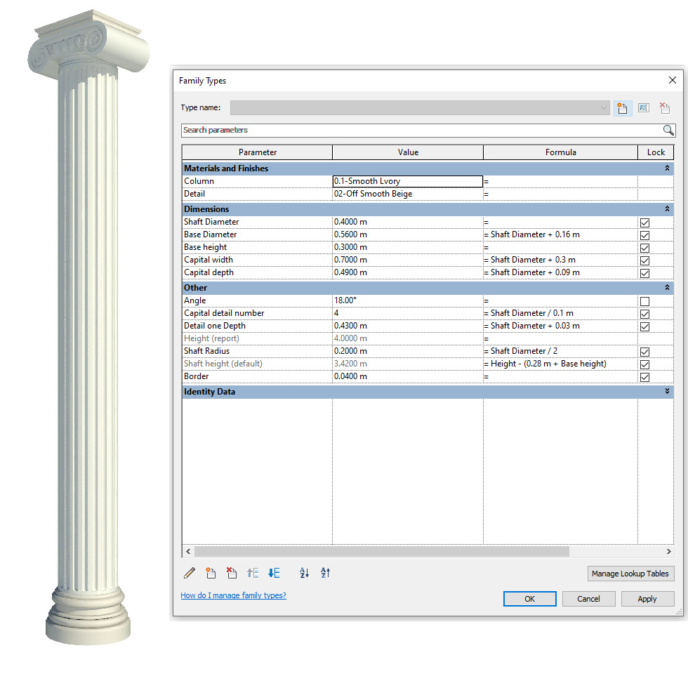 Parametric Classic Columns Family Pack 22 Models for Revit 3D model_26