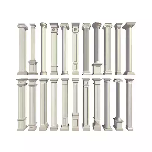 Parametric Classic Columns Family Pack 22 Models for Revit 3D model