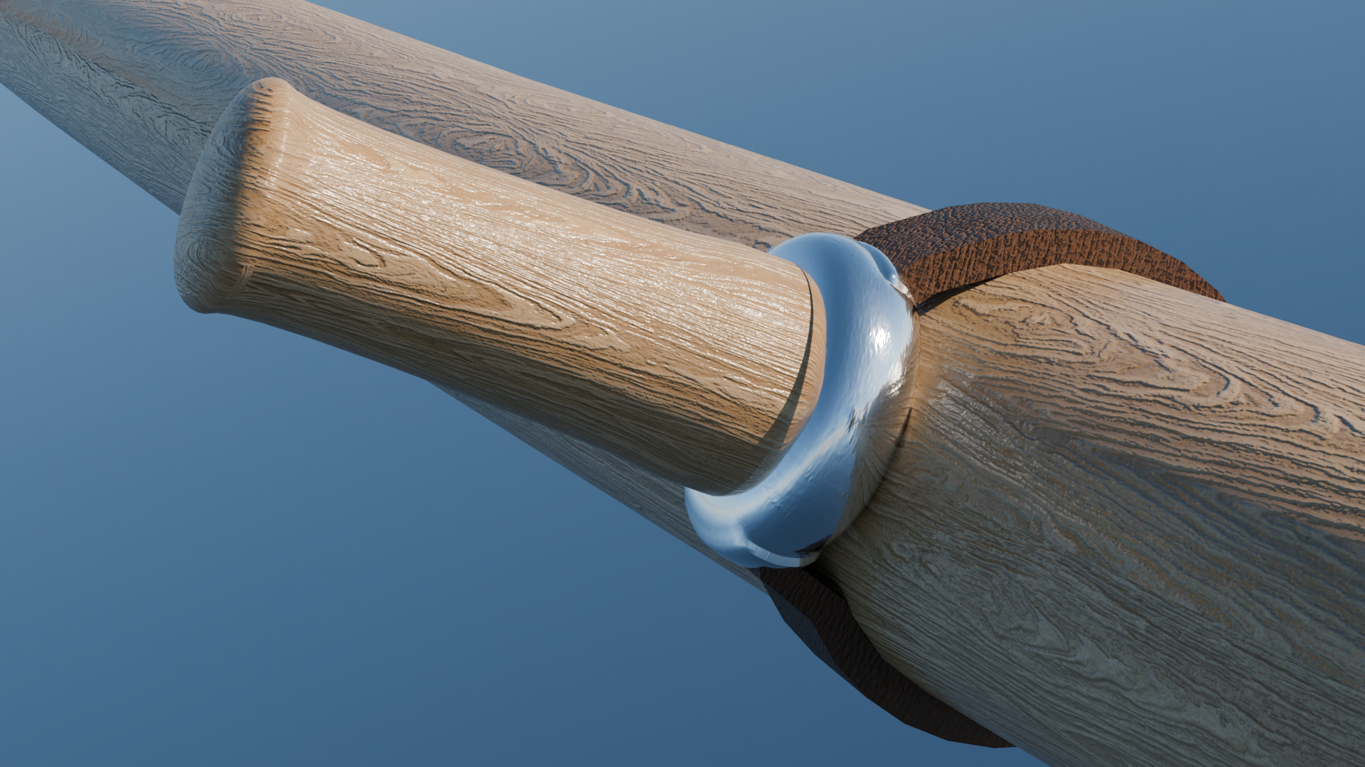 Scythe Blade Low-poly 3D model_1