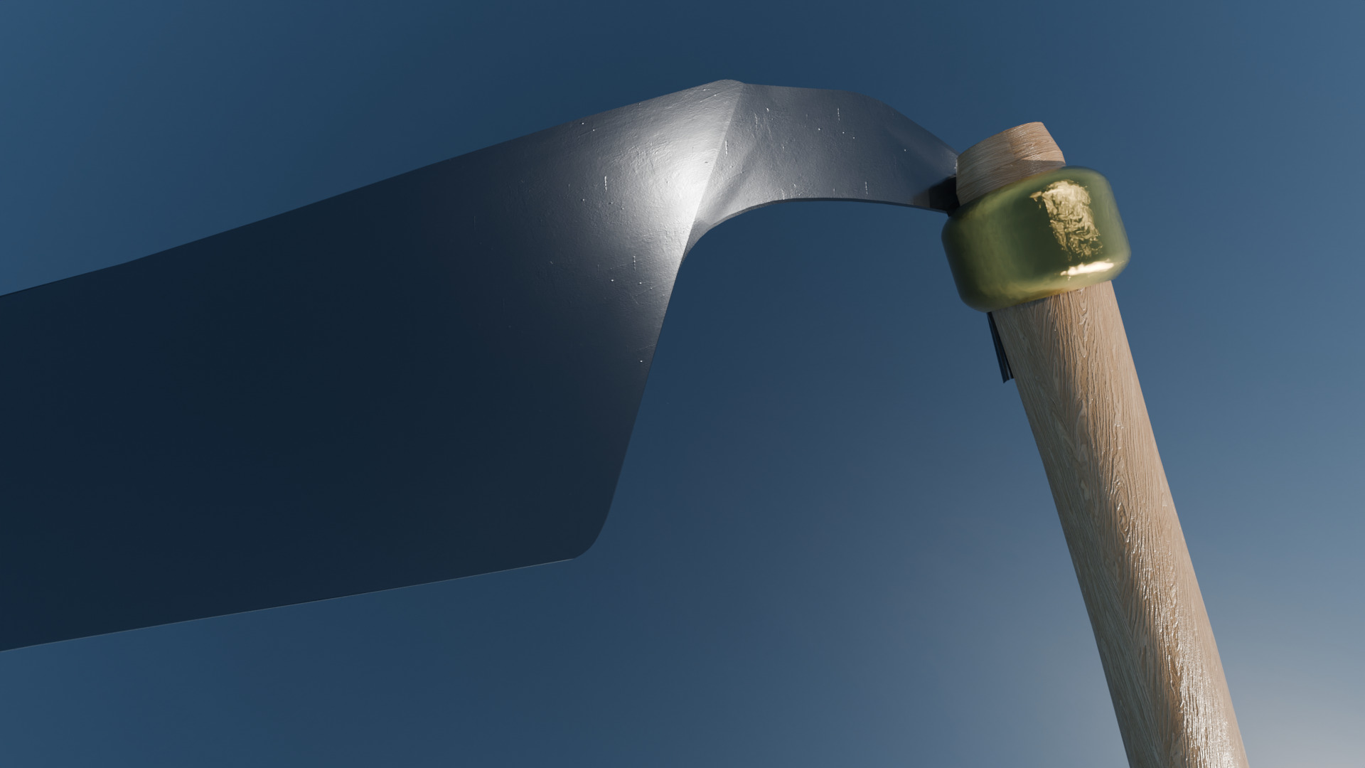 Scythe Blade Low-poly 3D model_2