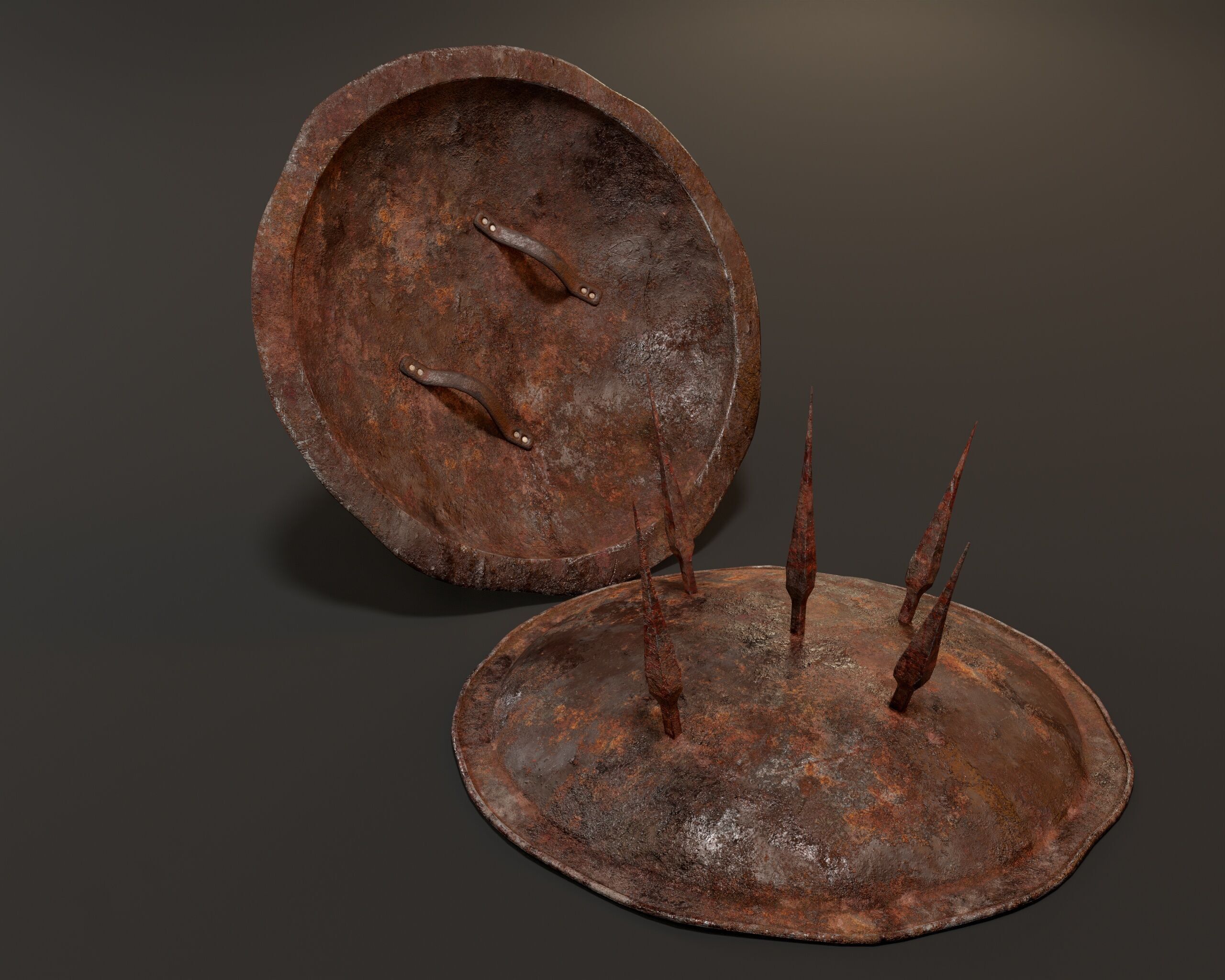 Undead Shield Low-poly 3D model_14