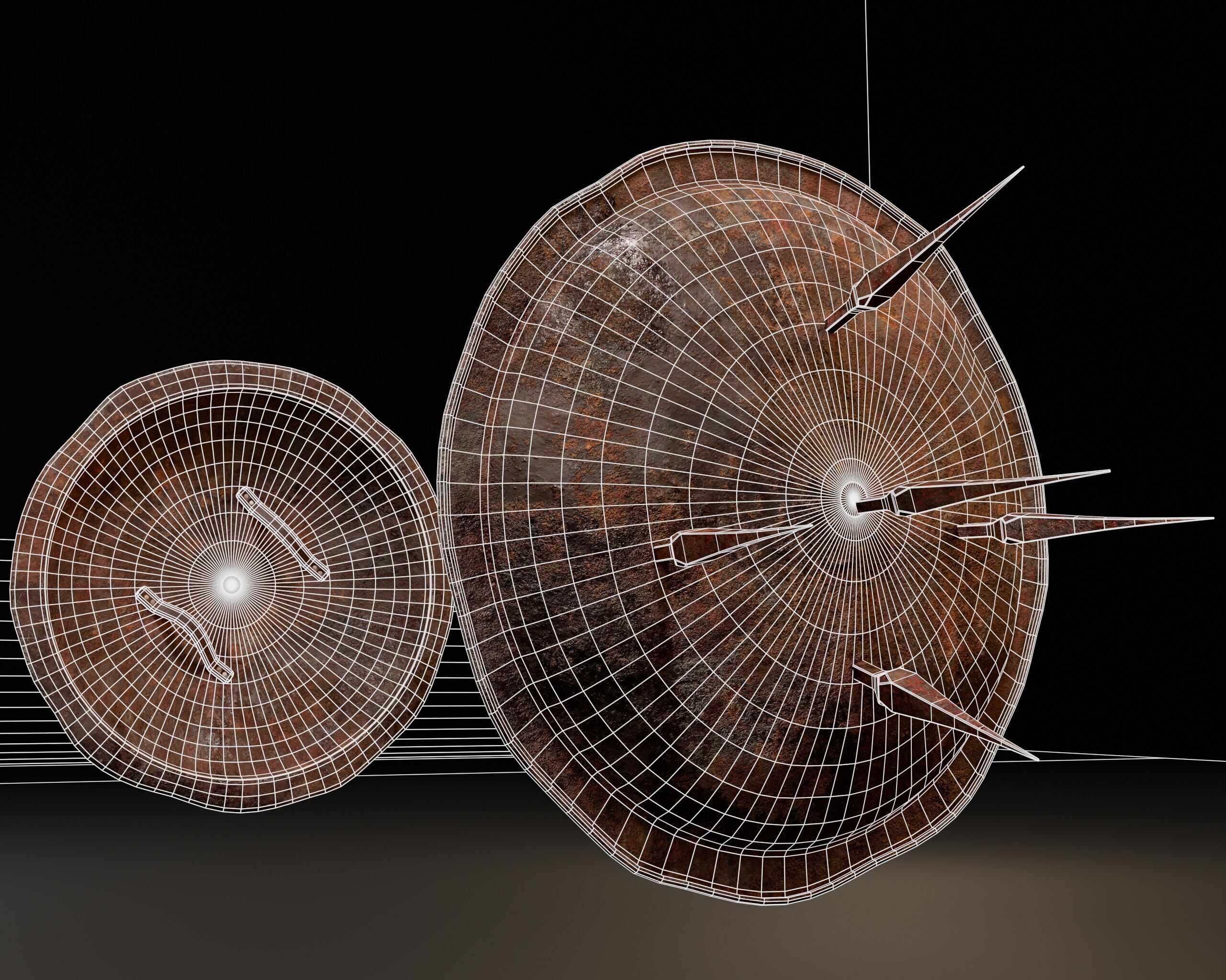 Undead Shield Low-poly 3D model_3