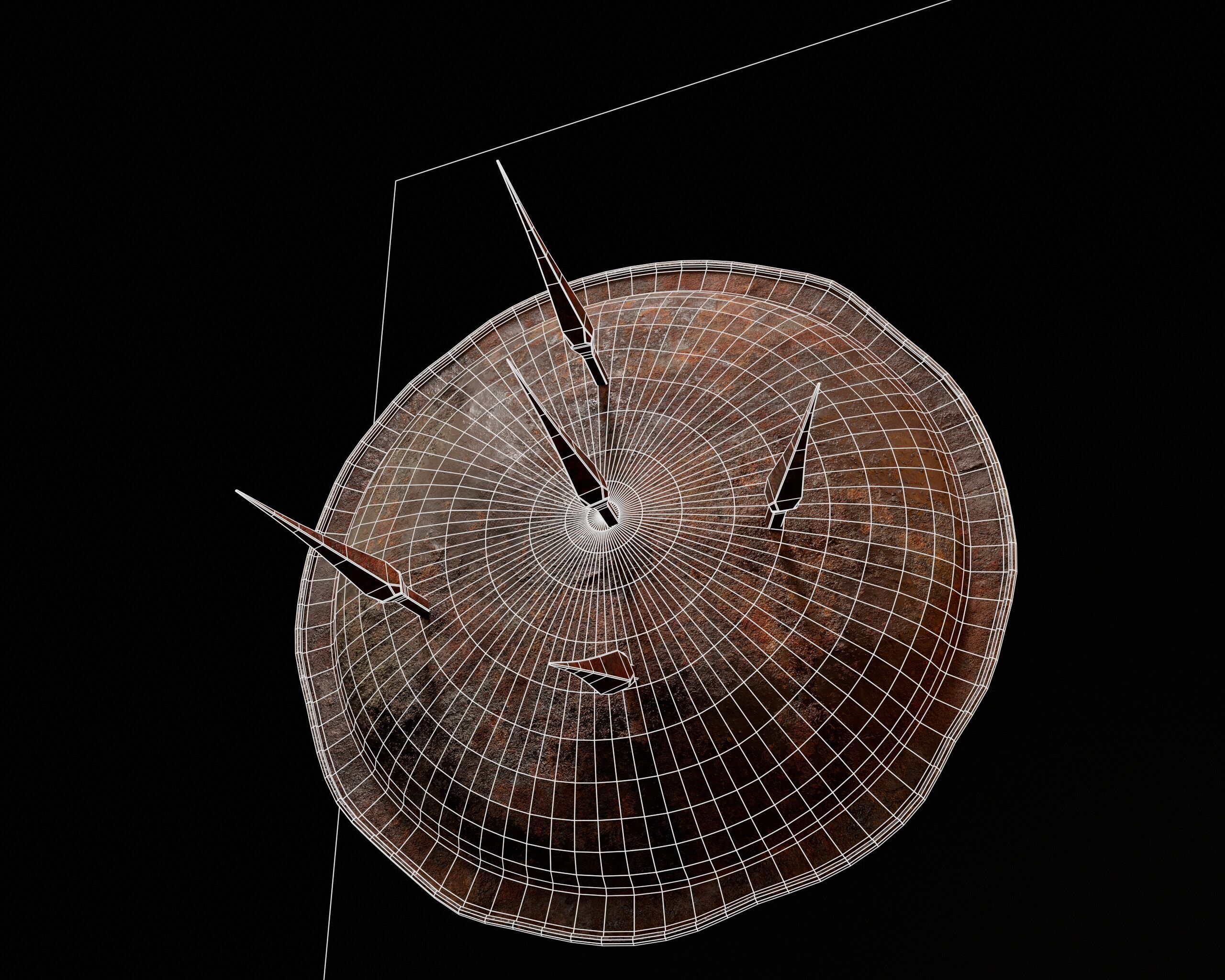 Undead Shield Low-poly 3D model_9