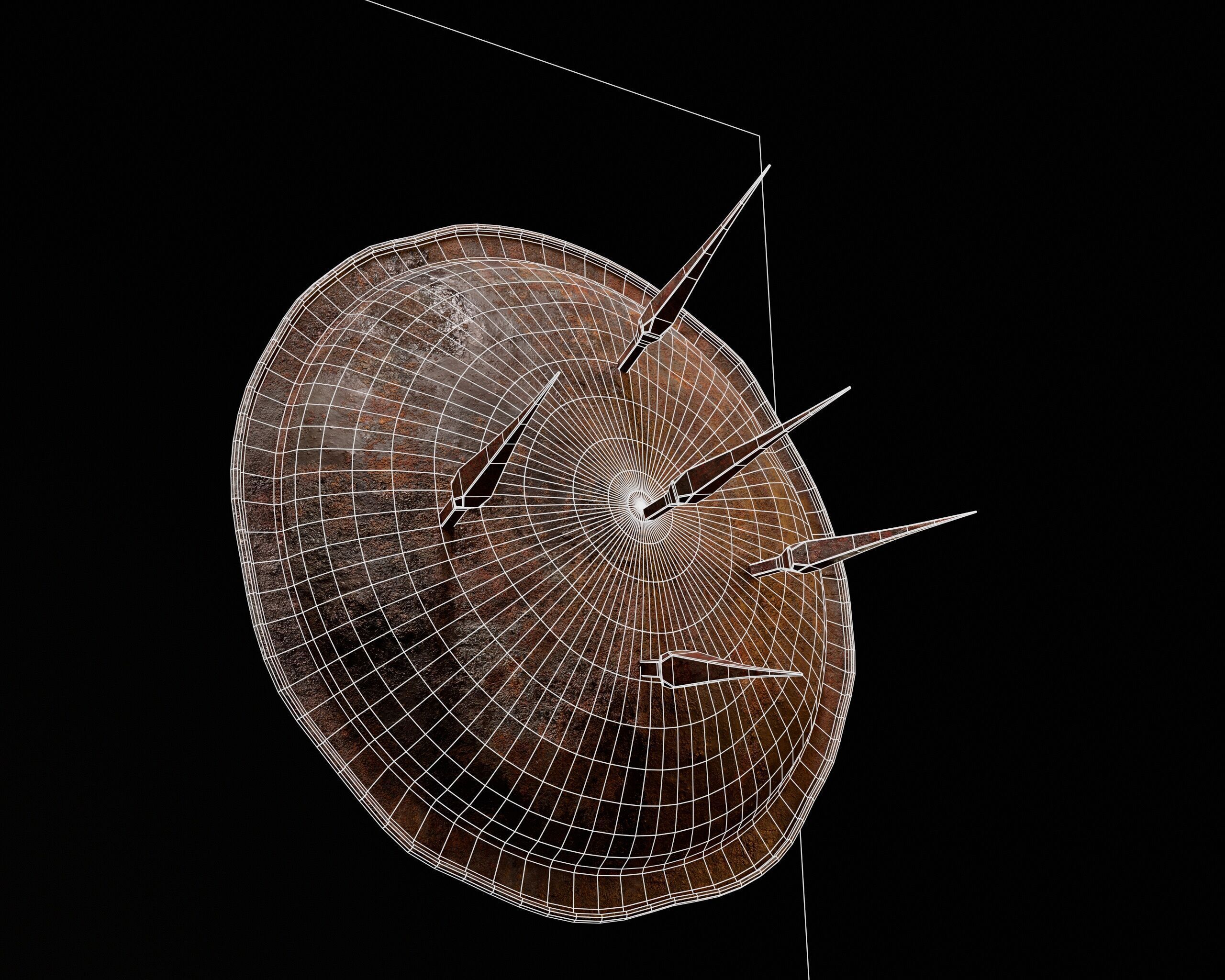 Undead Shield Low-poly 3D model_5