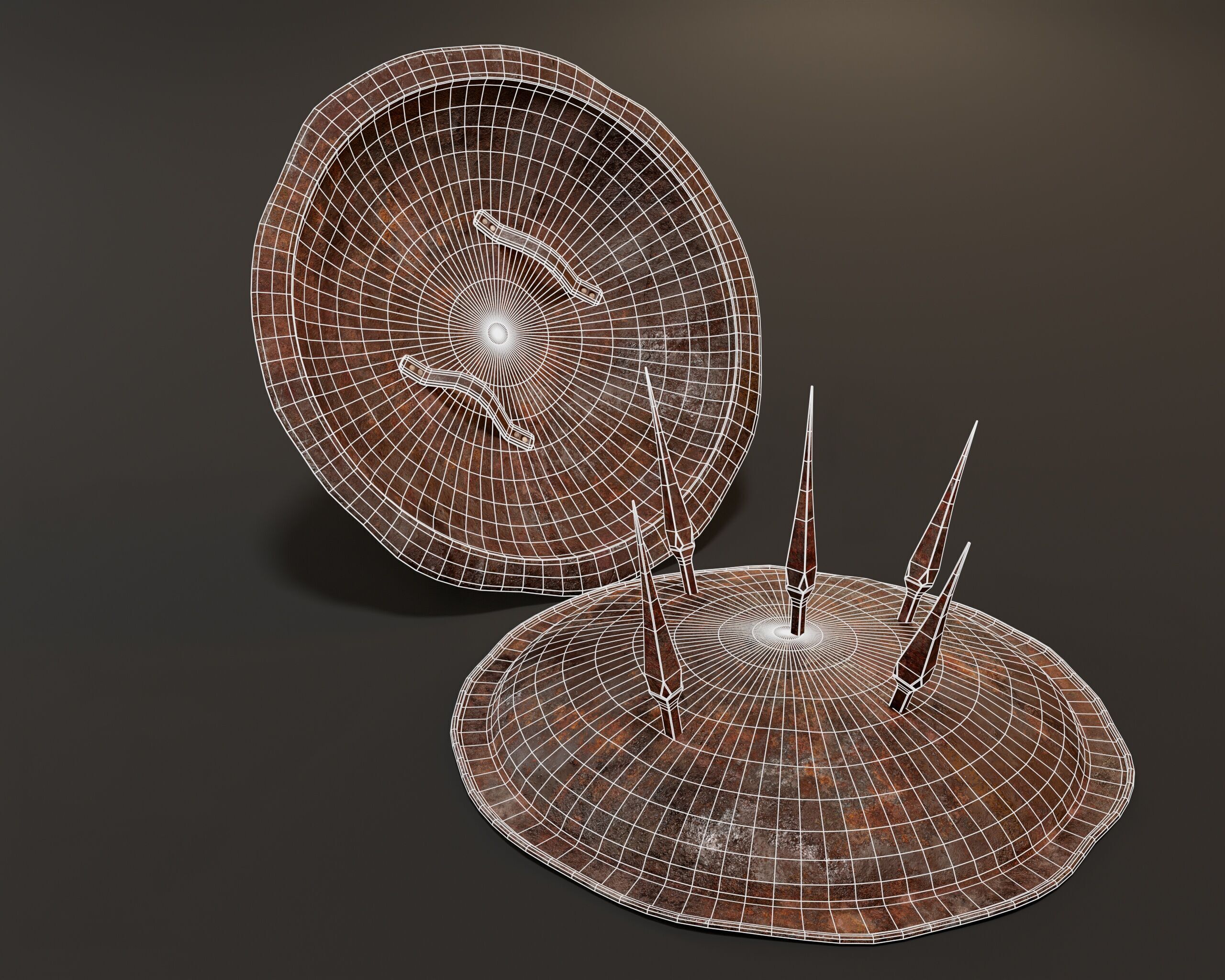 Undead Shield Low-poly 3D model_15