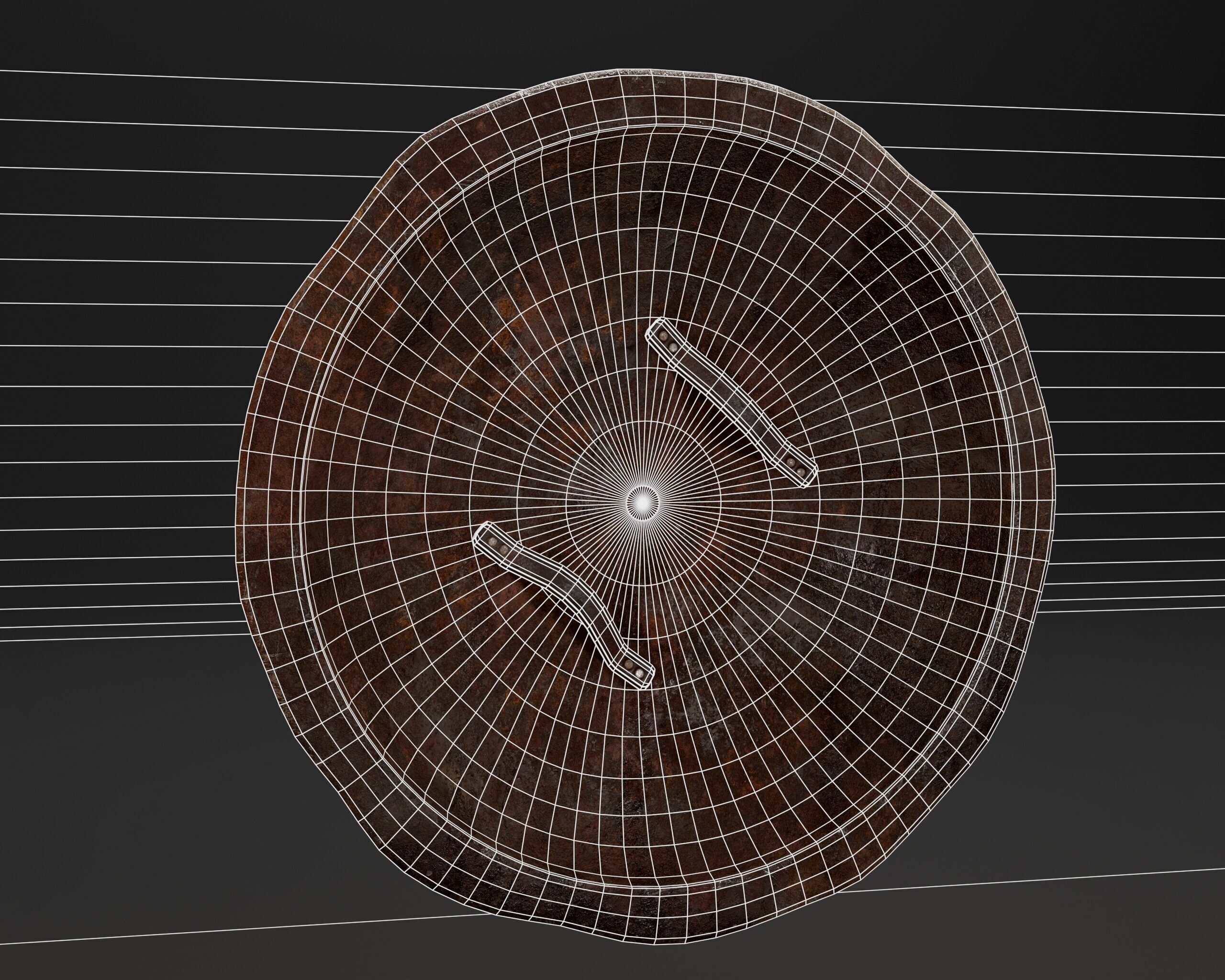 Undead Shield Low-poly 3D model_13