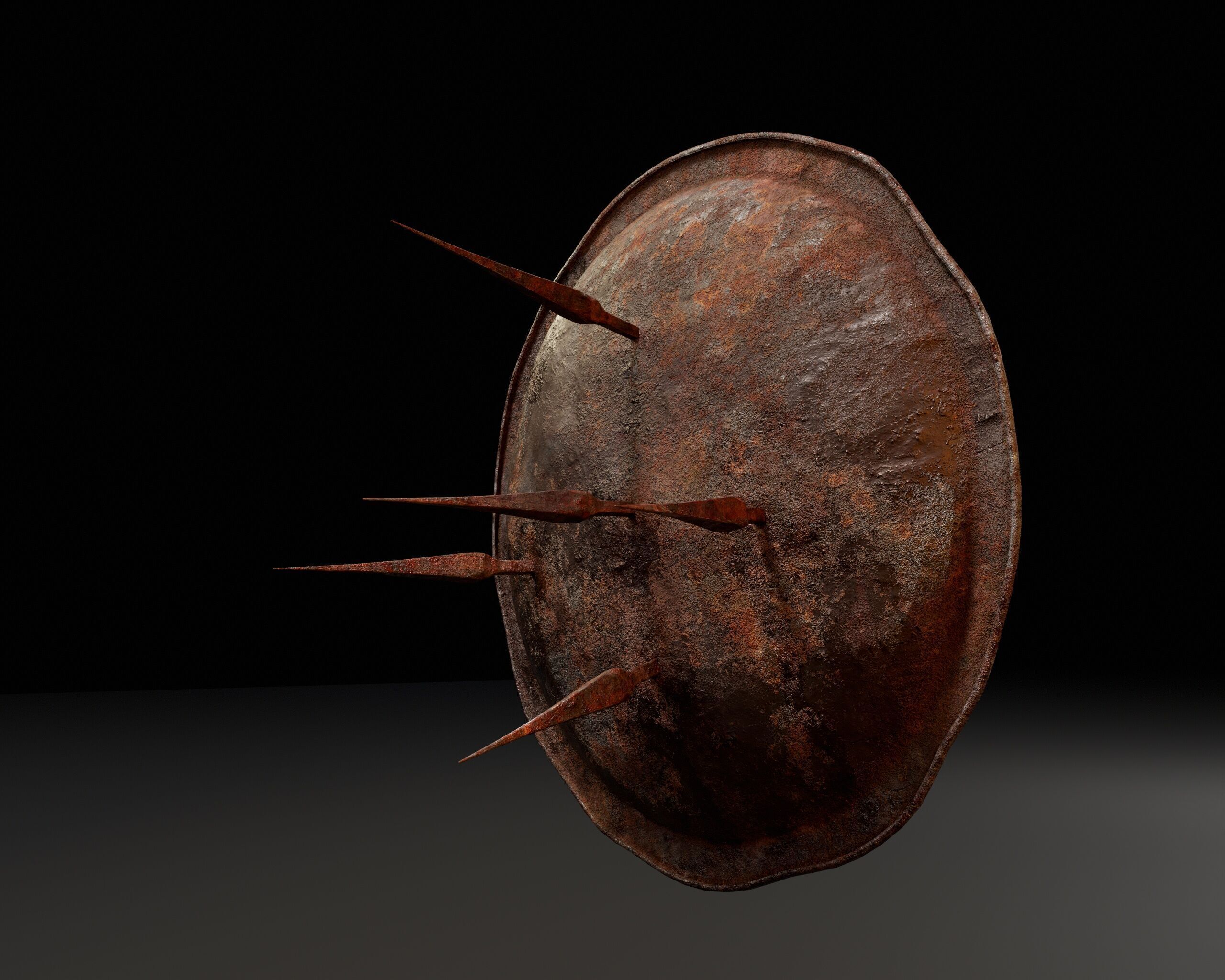 Undead Shield Low-poly 3D model_10