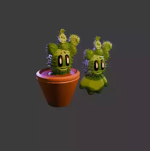 CACTUS TOY 3D CHARACTER MODEL Low-poly 3D model
