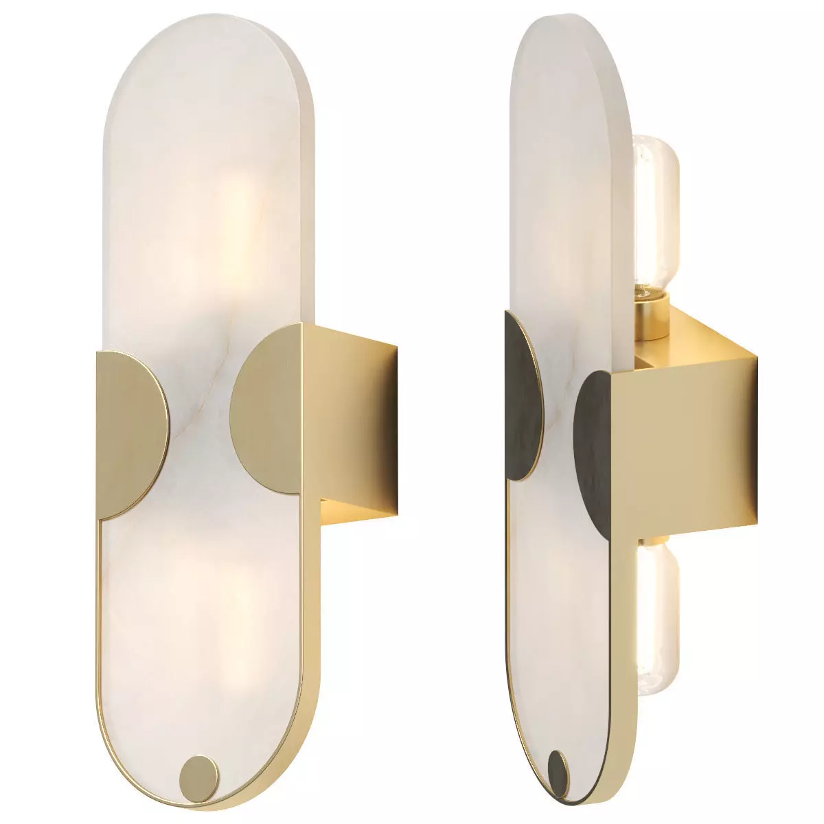 Alabaster Sconce by Studio Glustin 3D model_0
