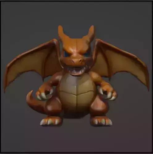 Charizard de pokemon estilo chibi