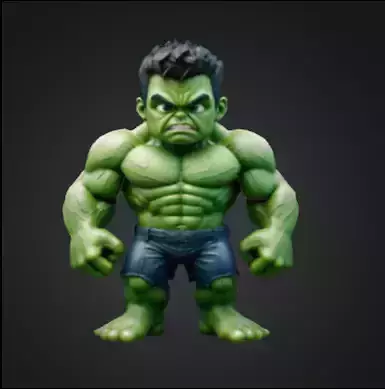 Hulk estilo chibi