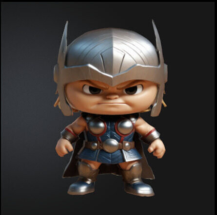 Thor estilo chibi Free 3D print model