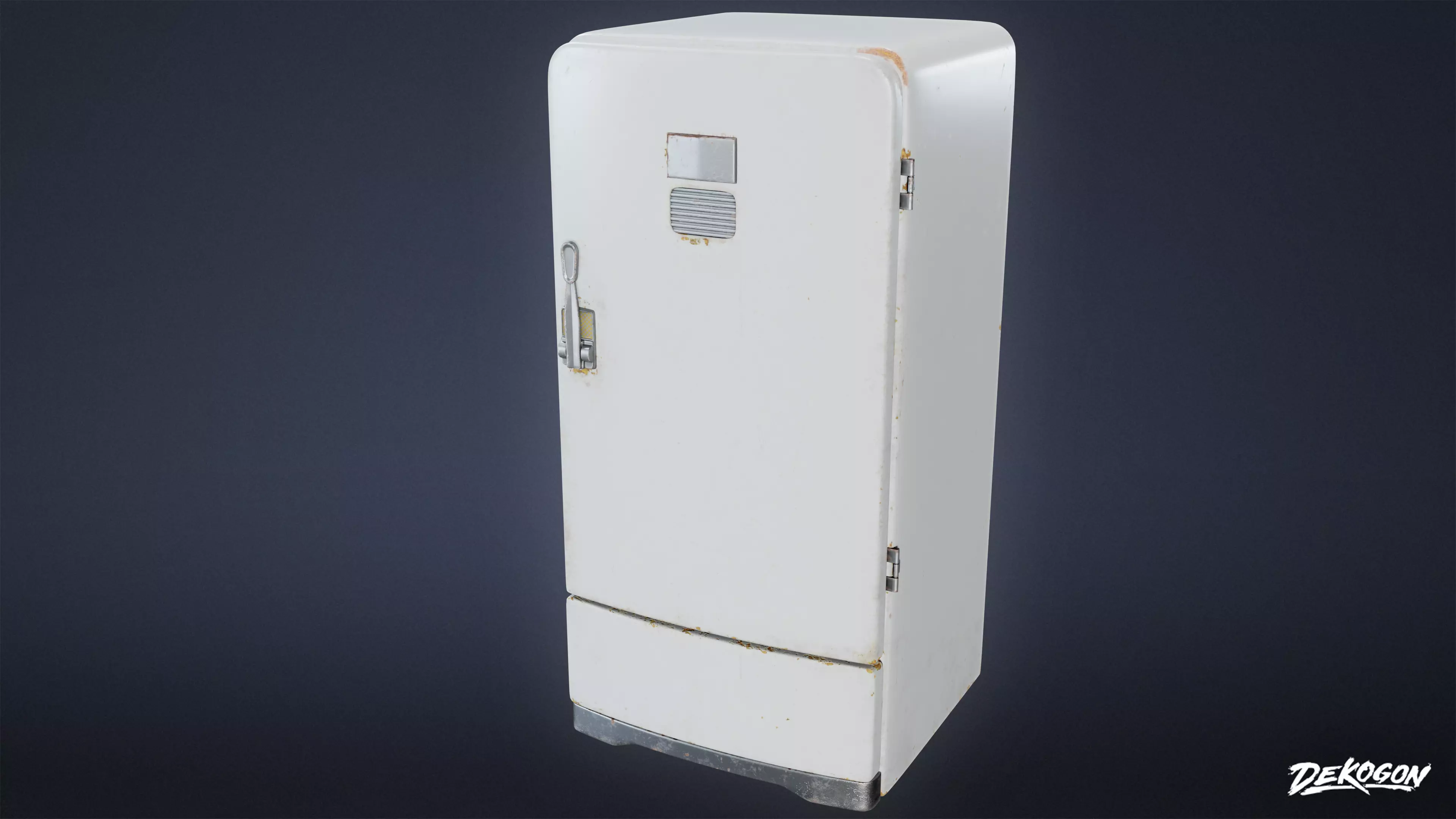 SUBURBS - Refrigerator 05 - LOW POLY AND NANITE Low-poly 3D model_0