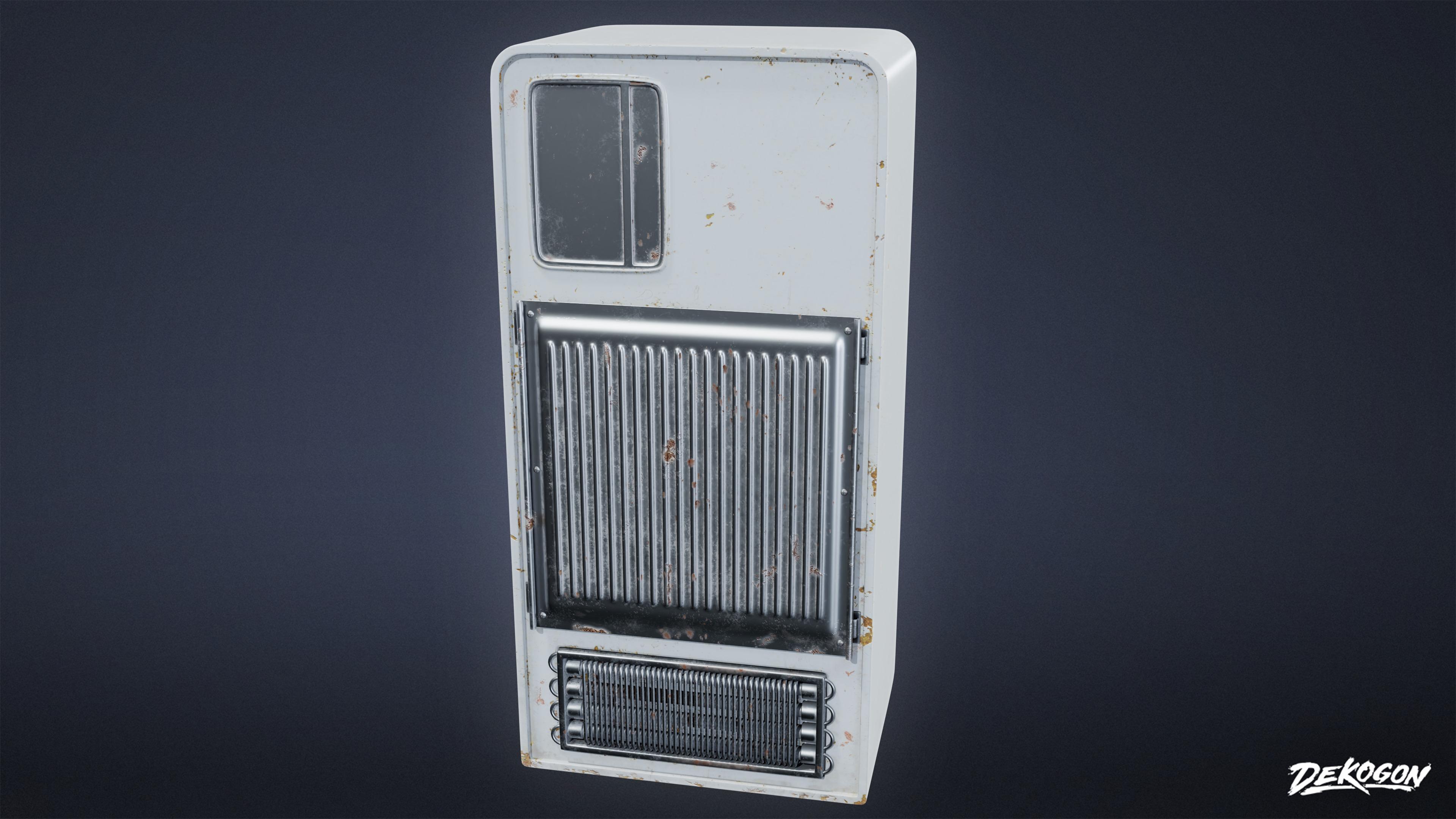 SUBURBS - Refrigerator 05 - LOW POLY AND NANITE Low-poly 3D model_4