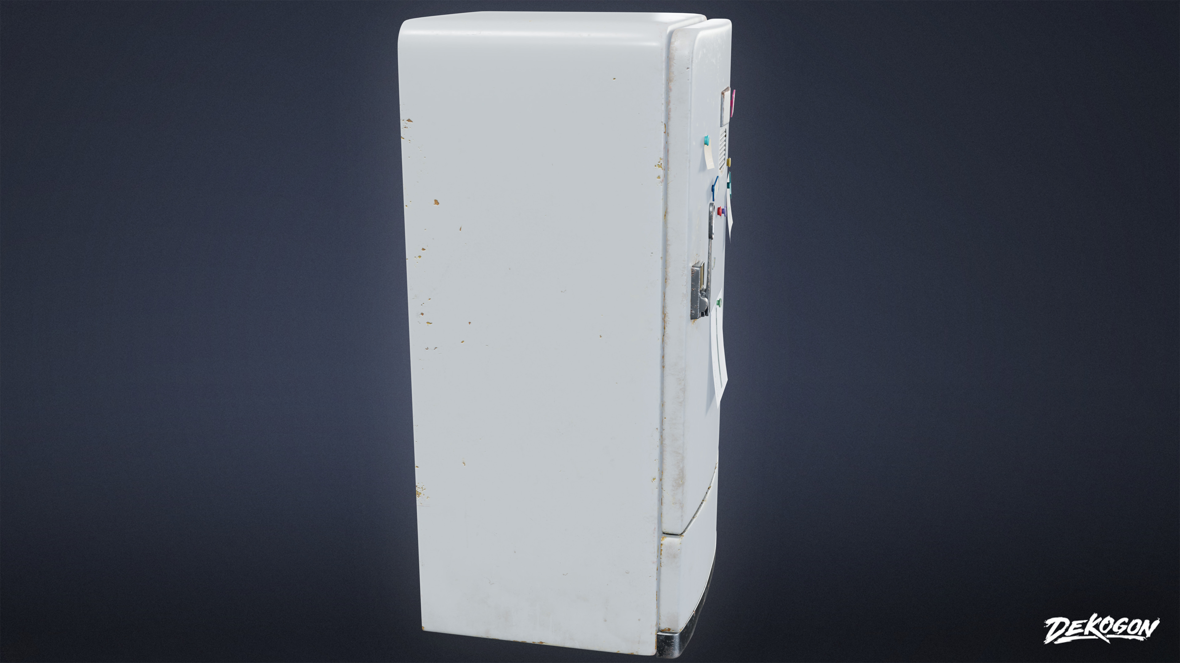 SUBURBS - Refrigerator 05 - LOW POLY AND NANITE Low-poly 3D model_3