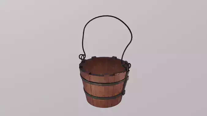 Wooden Bucket rusted
