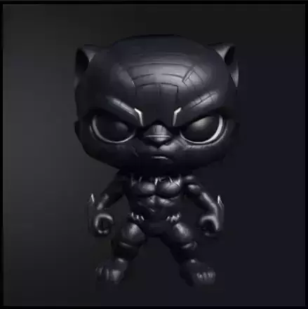 Black panther estilo chibi