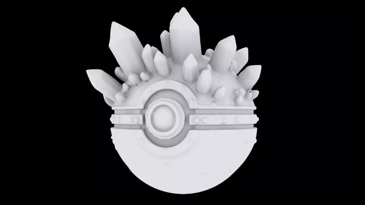 CRYSTAL POKEBALL 3D Printable Model 3D print model_0