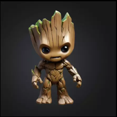 Groot estilo chibi Free 3D print model_0