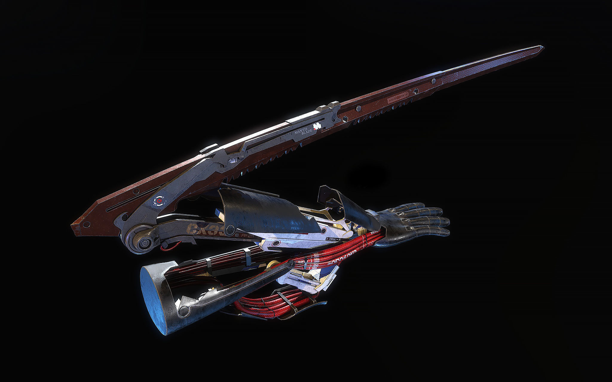 Mantis Blades 3D model_2