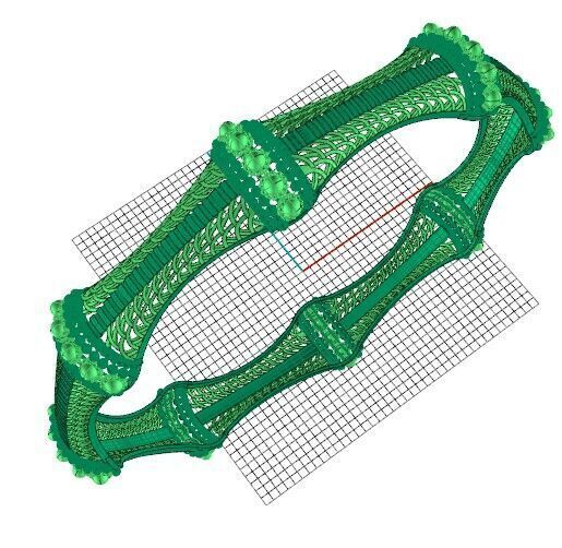 5003 Bamboo Texture Gold Bangle 3D print model_2