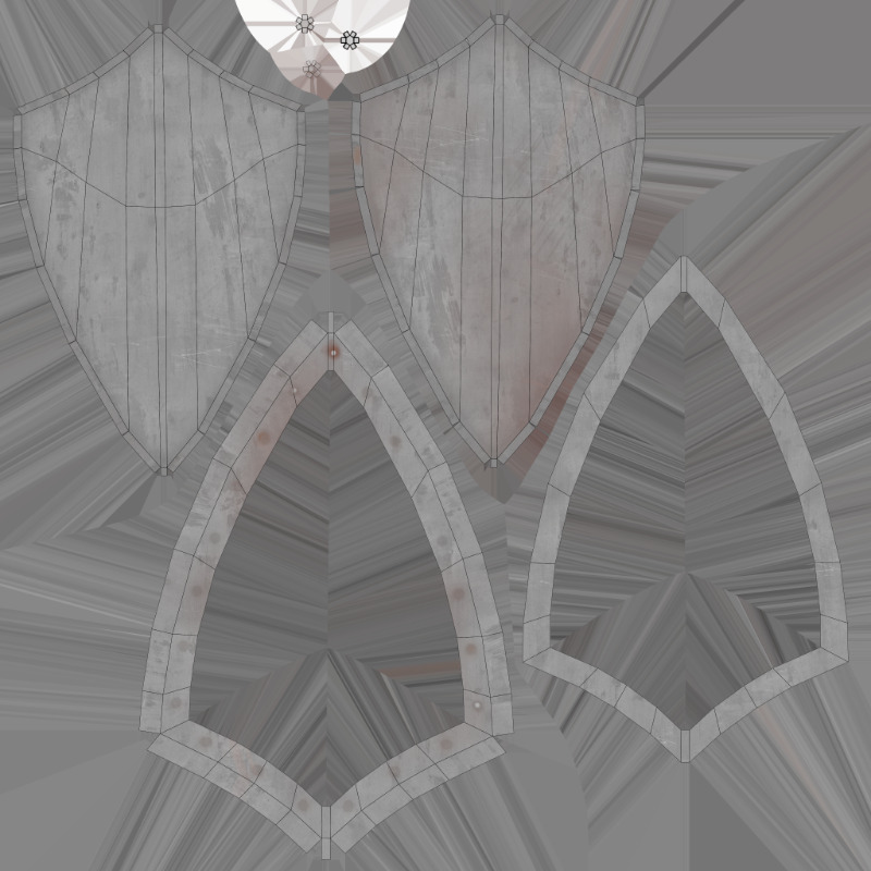 Medieval Iron Shield  Low-poly 3D model_6