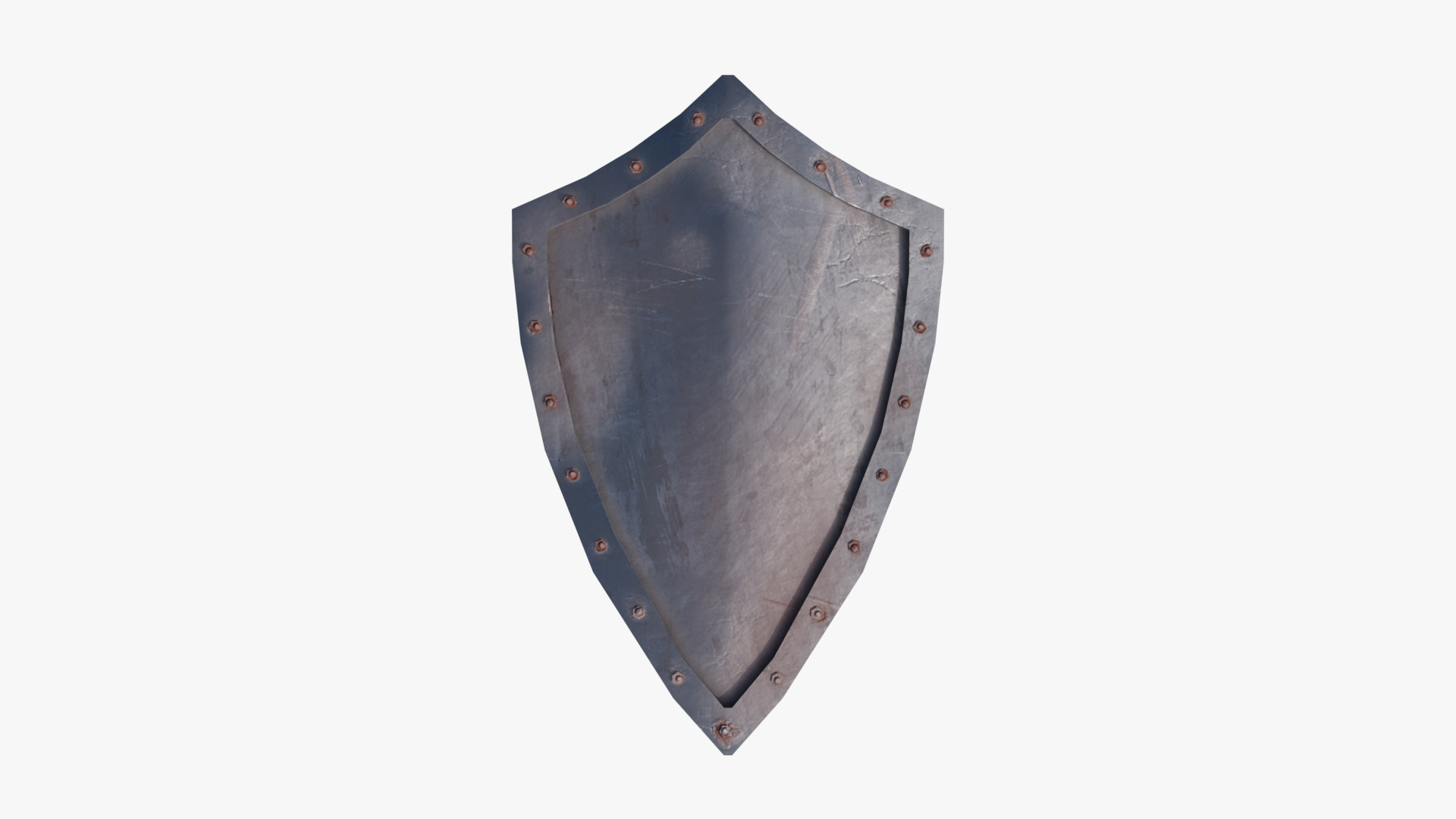 Medieval Iron Shield  Low-poly 3D model_4