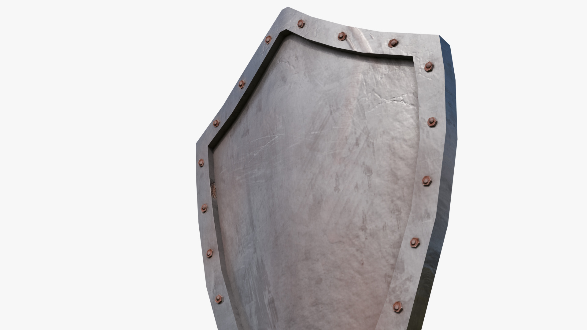 Medieval Iron Shield  Low-poly 3D model_1