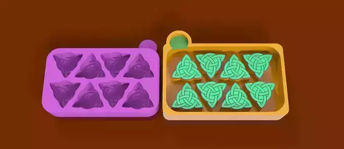 Triquetra Wax Melt Mold 8 Cavity Trinity knot silicone mold