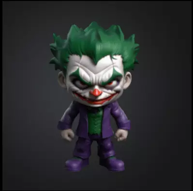 Joker estilo chibi Free 3D print model_0