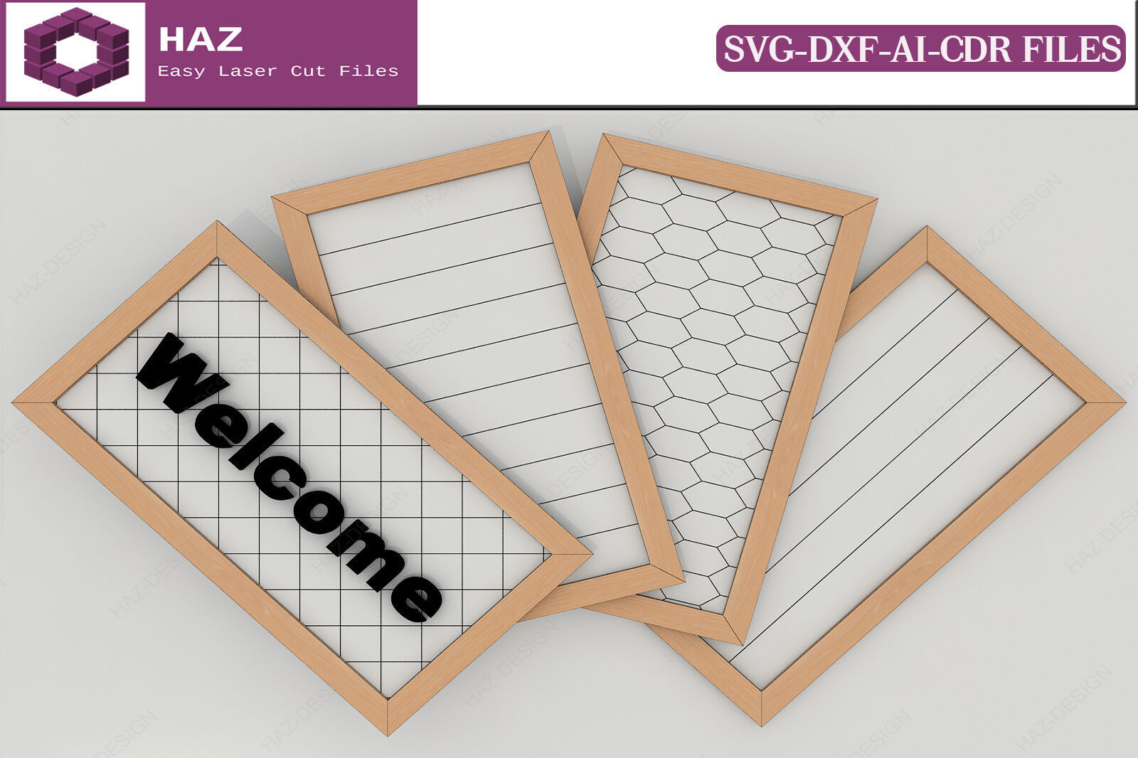 Laser Cut Frame Pattern 130 3D print model_2