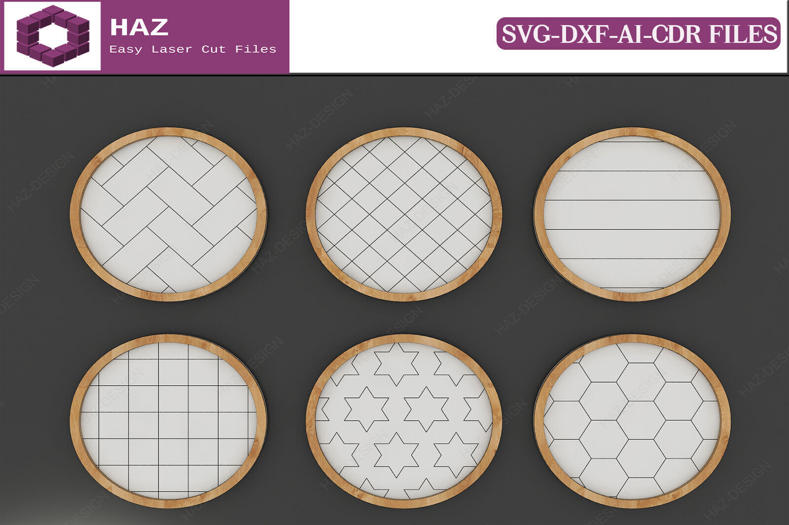 Laser Cut Frame Pattern 130 3D print model_4