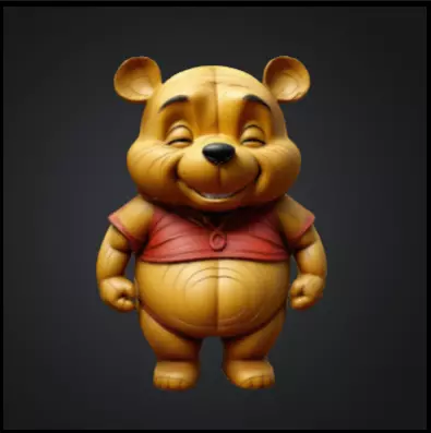 Winnie pooh chibi Free 3D print model