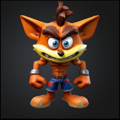 Crash bandicoot chibi Free 3D print model