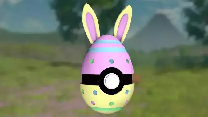 EASTER EGG Pokeball 3D Printable Model 3D print model