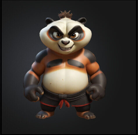 Kung fu panda chibi Free 3D print model